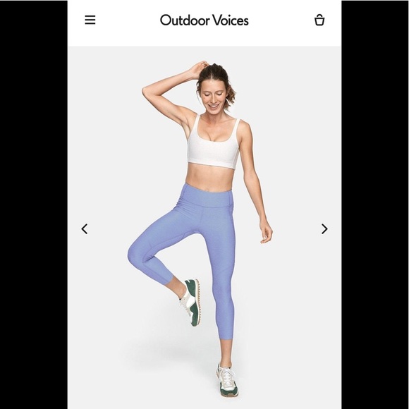 Outdoor Voices 3/4 Warmup Leggings in Lilac - Picture 4 of 7